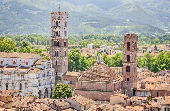 Lucca rooftop views tuscany Italy